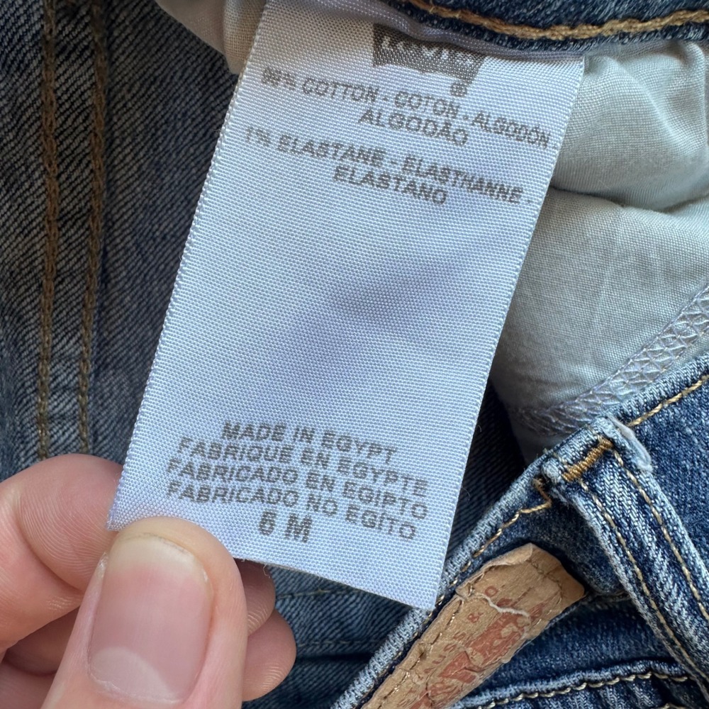 Levi's 529 Curvy Bootcut Jeans Women 6M Blue Excellent Mid Rise Stretch Denim - Picture 3 of 6